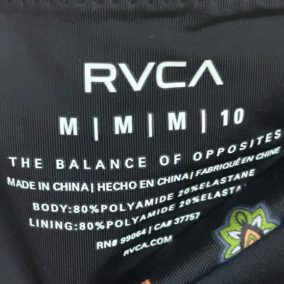 RVCA Foulard French Mid Rise Bikini‎ Bottom in Black Size M NWT - Picture 8 of 11